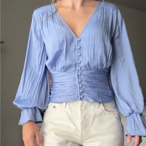 Anthropologie Light Blue Blouse